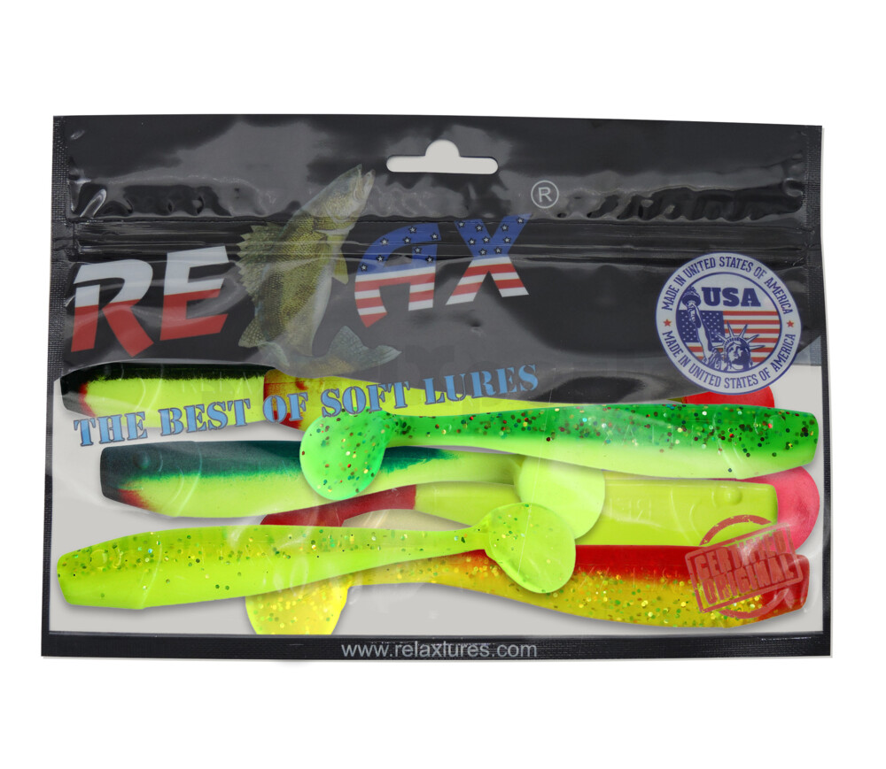 002014MIX2 King Shad 5" Farbmix fluo Original Relax ZIP BAG (wiederverschließbar)