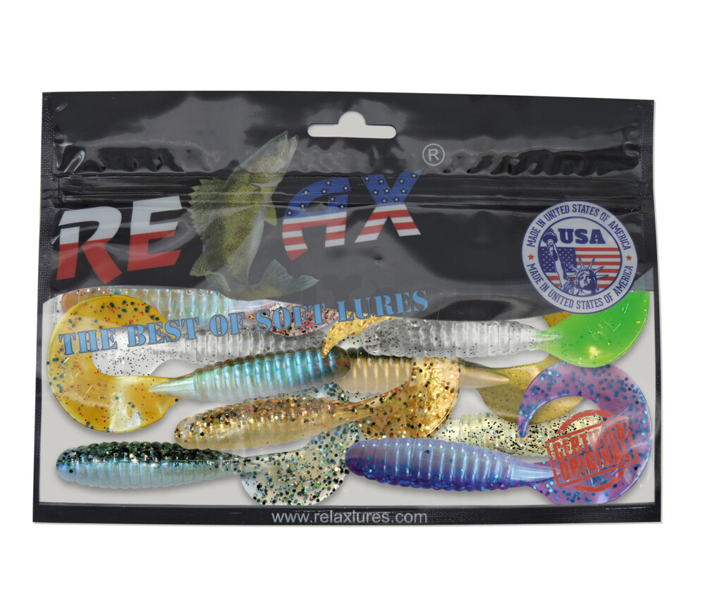 000508MIX3 Twister 4" laminiert Farbmix perl Original Relax ZIP BAG (wiederverschließbar)