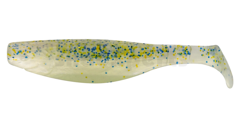 000212B099 Kopyto-River 4" (ca. 11,0 cm) goldperl / klar blau Glitter