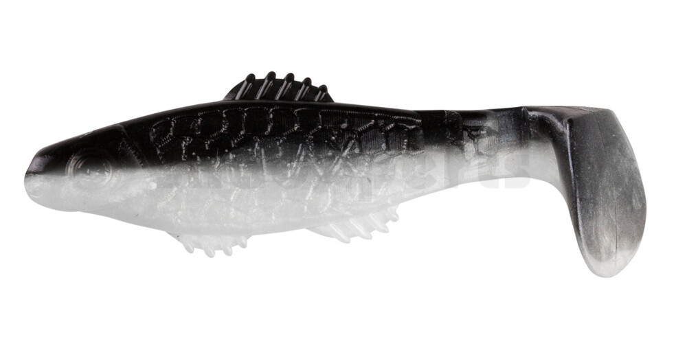 001008B016 Killer Shad 3" (ca. 8,0 cm) reinweiss / schwarz