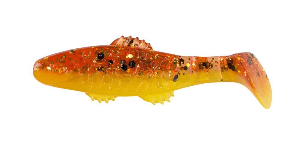 001005B017 Killer Shad 2" (ca. 5,0 cm) gelb / motoroil Glitter