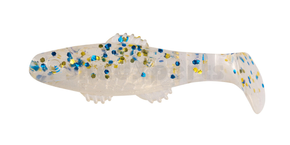 001005B099 Killer Shad 2" (ca. 5,0 cm) goldperl / klar blau Glitter