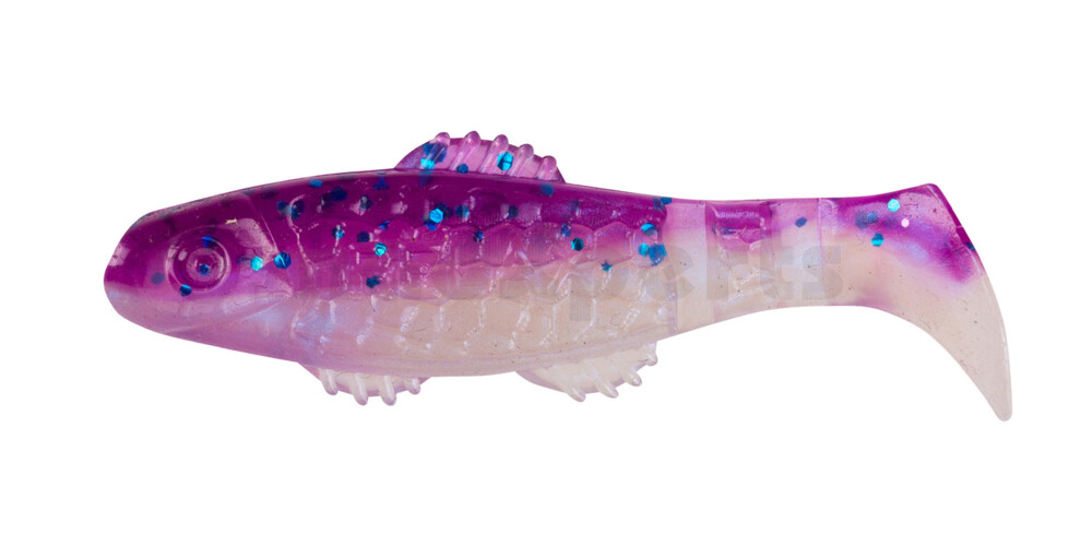 001005B312 Killer Shad 2" (ca. 5,0 cm) blauperl / violett-electric blue Glitter