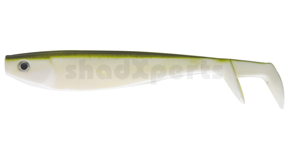 005615113 Fury Shad 6" (ca. 15 cm) reinweiss / boddengrün