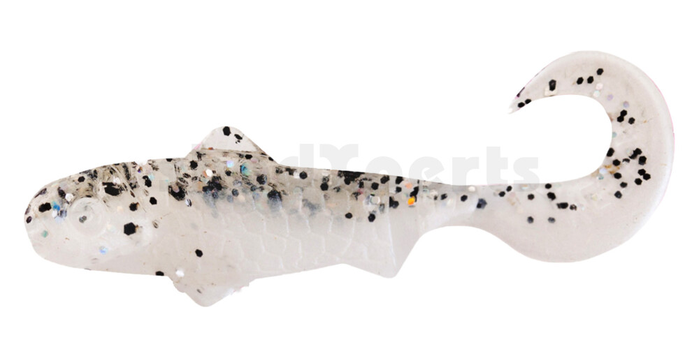 000908B004 Super Banjo 3" (ca. 7,5 cm) perlweiss / klar salt´n pepper Glitter