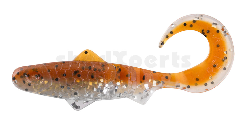 000908B111 Super Banjo 3" (ca. 7,5 cm) klar silber Glitter / olivebraun-Glitter