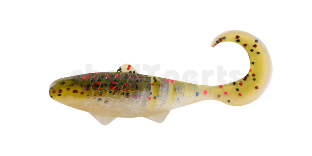 000905B089 Banjo Twister 2" (ca. 5,0 cm) blauperl / Kaulbarsch-Multiglitter