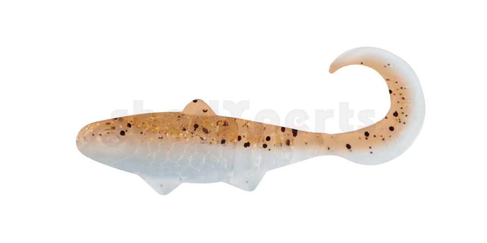 000905B309 Banjo Twister 2" (ca. 5,0 cm) blauperl / klar kupfer, schwarz Glitter