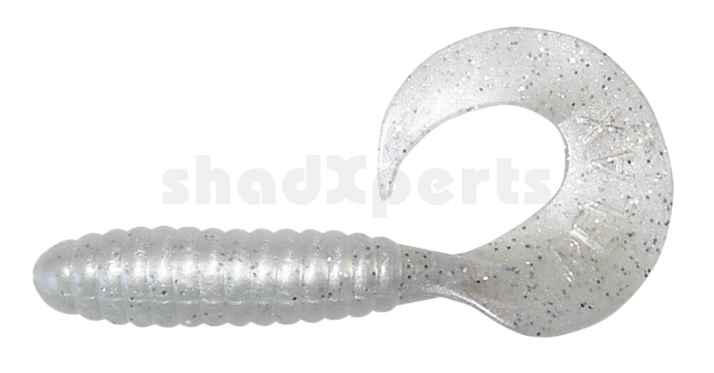 000608005 Twister 4" regulär (ca. 8,0 cm) perlweiss glitter