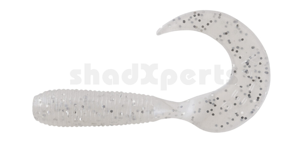 000604005 Twister 2" regulär (ca. 4,5 cm) perlweiss glitter