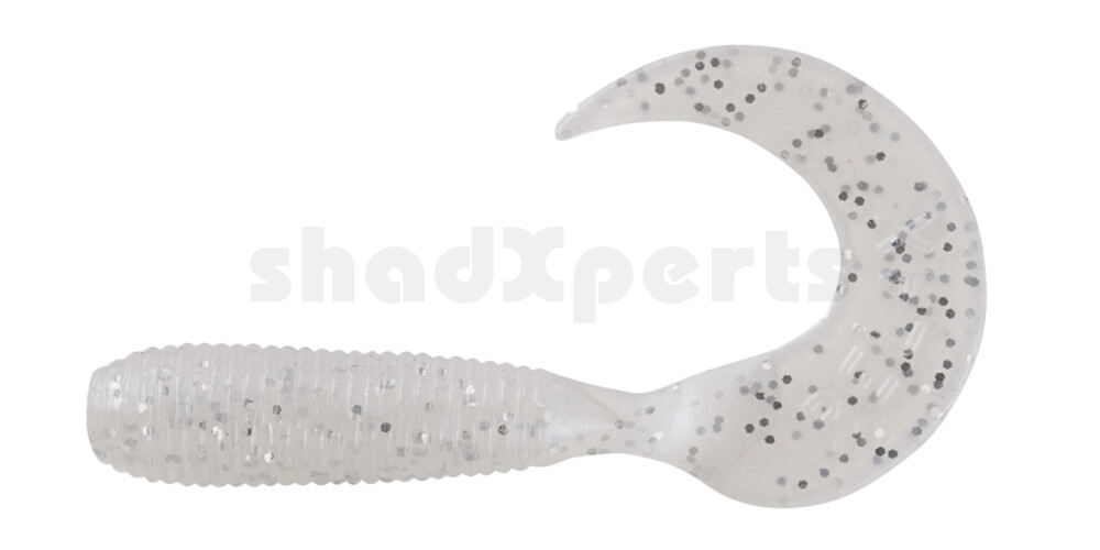 000606005 Twister 2,5" regulär (ca. 6,0 cm) perlweiss glitter