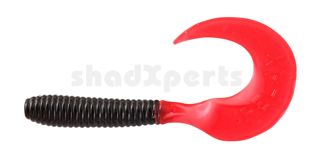 000606029A Twister 2,5" regulär (ca. 6,0 cm) schwarz / red tail