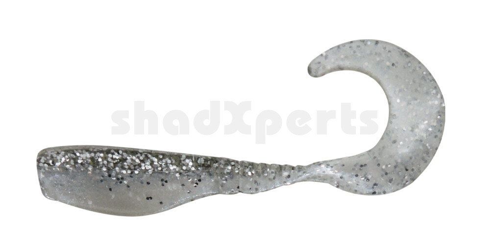 004405008 Curly Tail Crappie Minnow 2"  (ca. 5 cm) Silver Glitter/Pearl