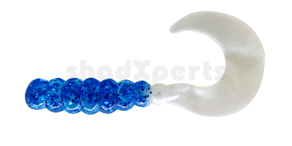 000603048 Fat Grub 2" (ca. 5 cm) Blue Glitter/Pearl
