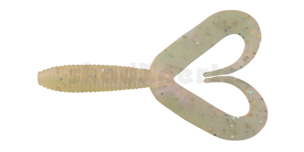000607DT-020 Twister 3" Doubletail regulär (ca. 9,0 cm) goldperl glitter