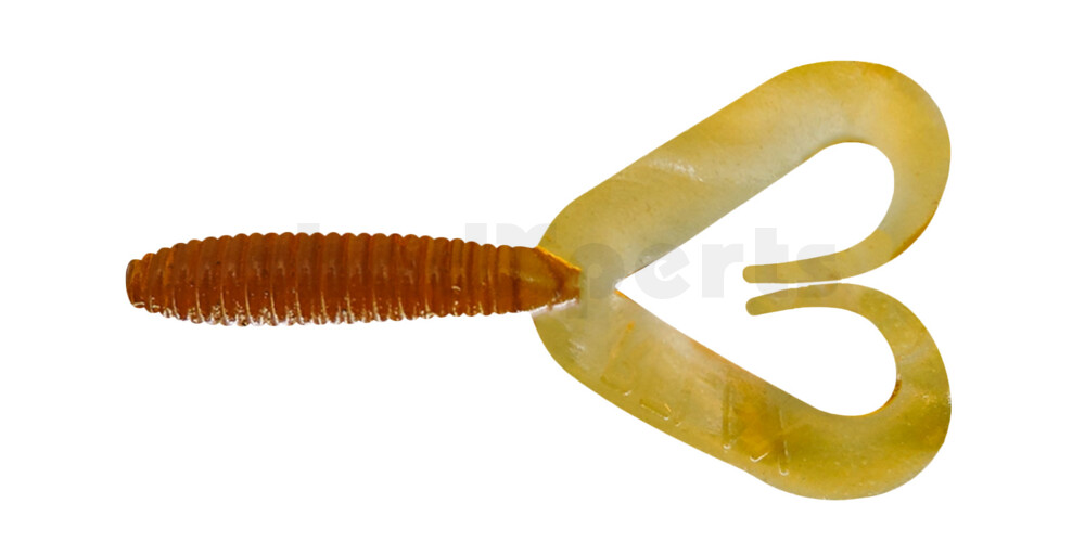 000607DT-102 Twister 3" Doubletail regulär (ca. 9,0 cm) klar bernstein