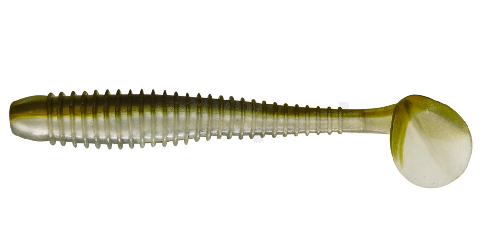 004013B585 Texas 5" (ca. 13 cm) perlweiss / green pumpkin