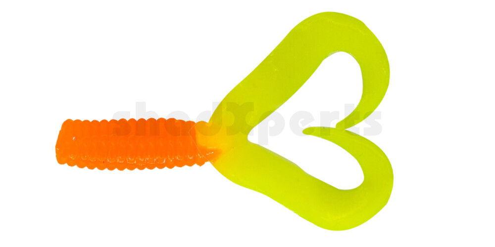 000604DT-403 Twister 2" Doubletail regulär (ca. 4,5 cm) orange / fluogelb