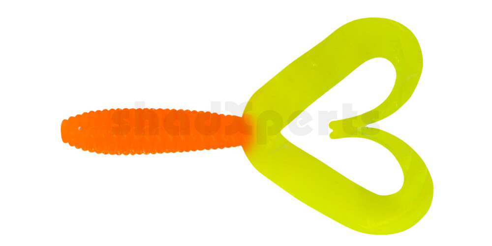 000607DT-403 Twister 3" Doubletail regulär (ca. 9,0 cm) orange / fluogelb