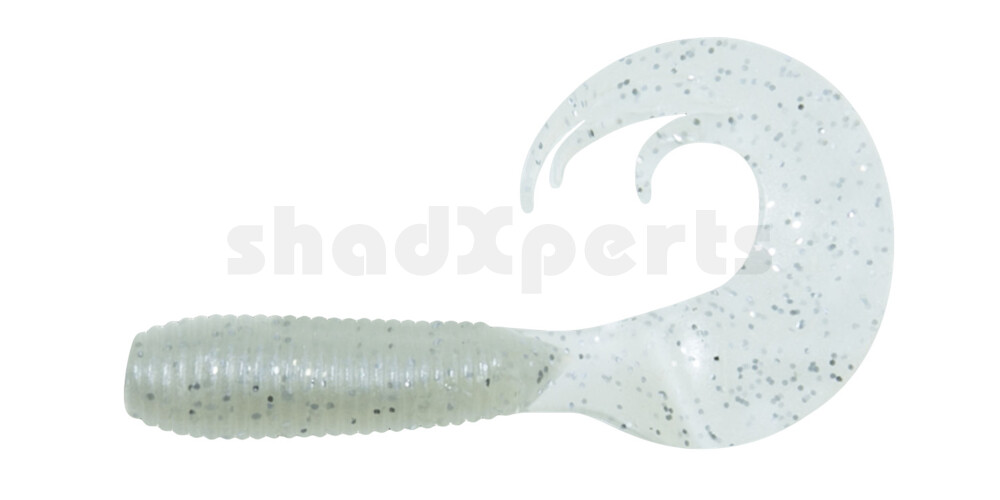 000607TT-005 Twister 3" Tri-Tail regulär (ca. 7,0 cm) perlweiss Glitter