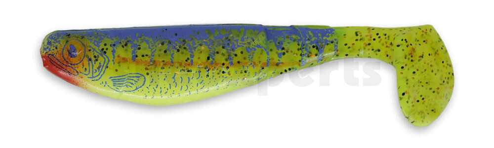 000207-L501 Kopyto-Nature 2,5" (ca.7,0 cm) fluogelb-fluogrün-gl./Zanderbedruckung