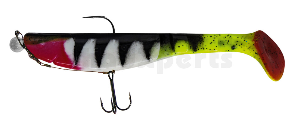 000220MB045Z-25 Kopyto Classic 8" (ca. 20,0 cm) reinweiss / Baby Bass / Zander, montiert MUXRO 12/0 25g, mit Beihänger