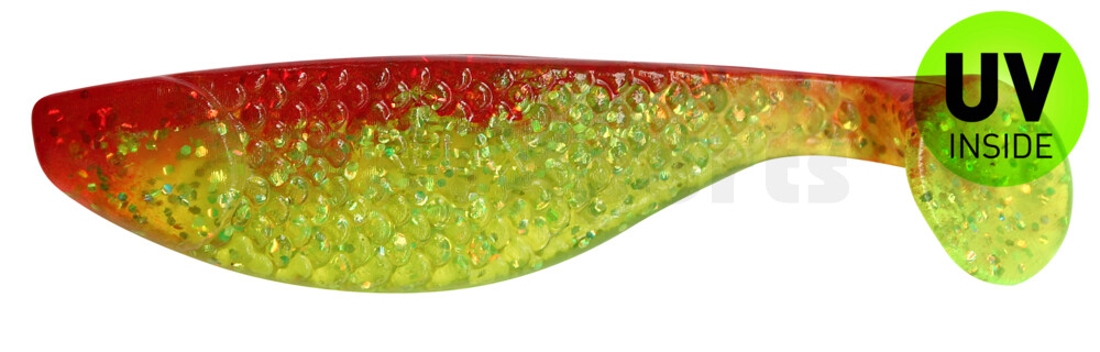 000108068 Aqua 3" (ca. 8,0 cm) grün(chartreuse)-glitter / rot