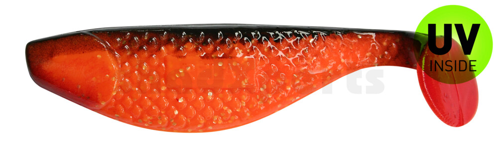 000110074 Aqua 4" (ca. 10,0 cm) orange-glitter / schwarz