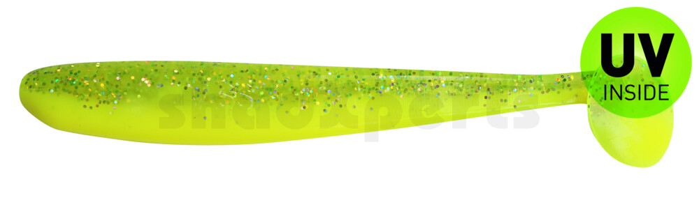 003408B034 Bass Shad 3“ (ca. 7,5 cm) fluogelb  / fluogrün-Glitter
