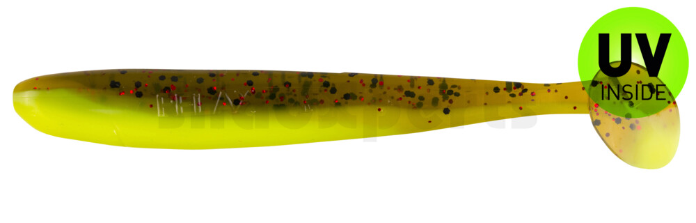 003408B321 Bass Shad 3“ (ca. 9 cm) fluogelb / Kaulbarsch