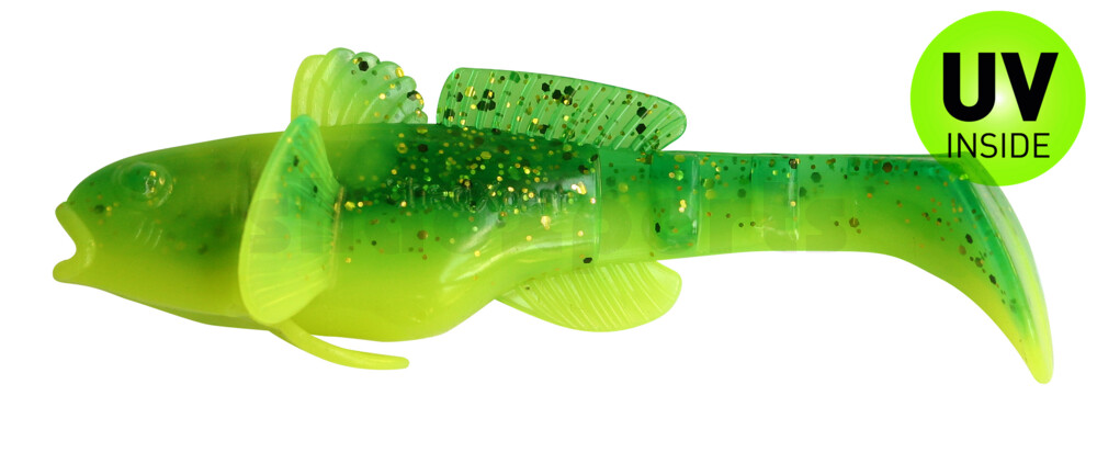 003210B002 SX Bullhead 3,5" (10,5cm) (SCHWARZMEERGRUNDEL) fluogelb/grün-glitter
