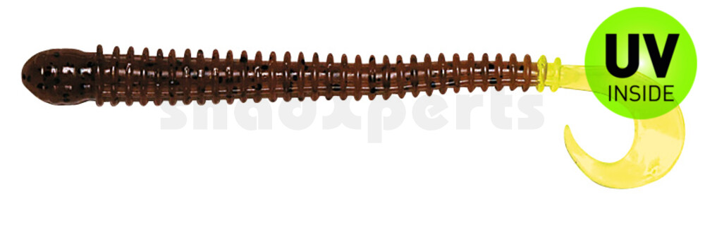 002511014 Drop Shot Ringer Worm 4" (ca. 10,5 cm) Pumkin Seed/Chartreuse