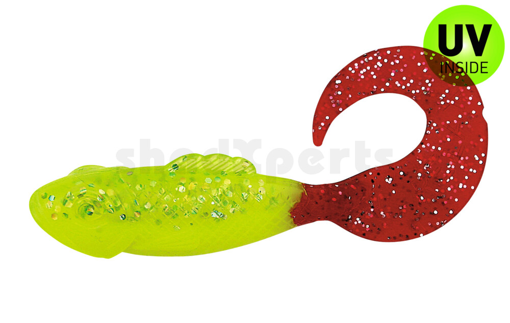 001107KG03 KILLER-GRUB 07cm fluogelb/fluogrün-Glitter