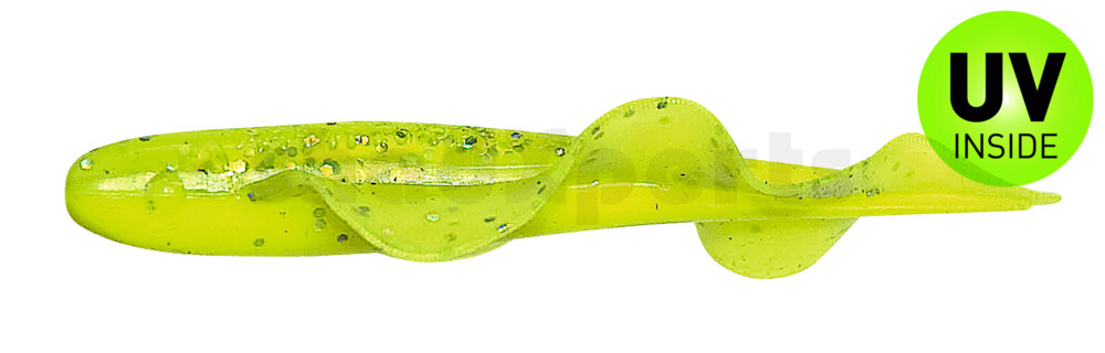001508B034 Wing Shad 3" (ca. 8,5 cm) fluogelb  / fluogrün-Glitter