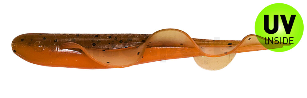 001508B068 Wing Shad 3" (ca. 8,5 cm) orange-Glitter / olivebraun-Glitter