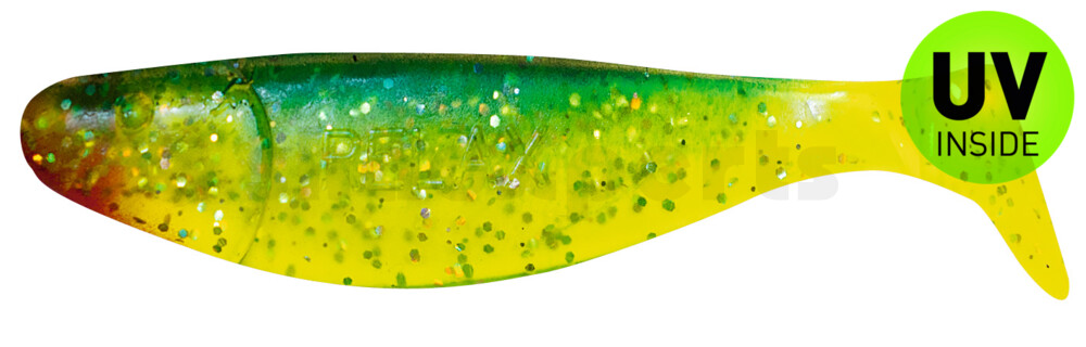 000310203 Jankes 4" (ca. 11,0 cm) grün(chartreuse)-Glitter / blau