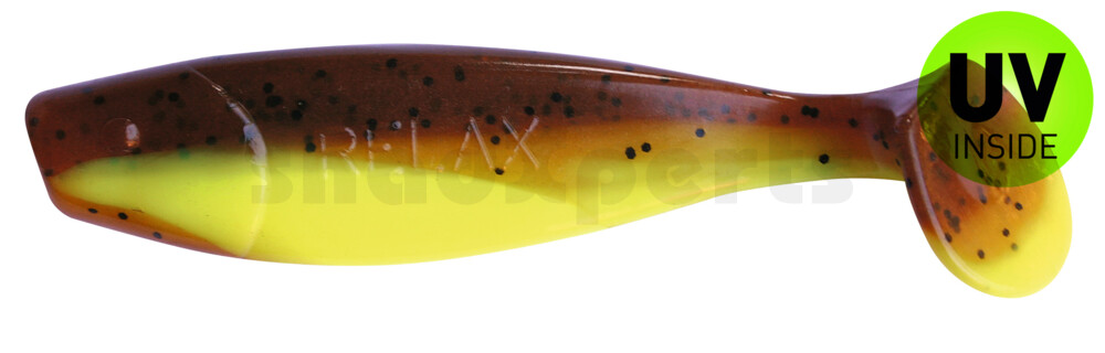 000310B110 Jankes 4" (ca. 11,0 cm) fluogelb  / olivebraun-Glitter