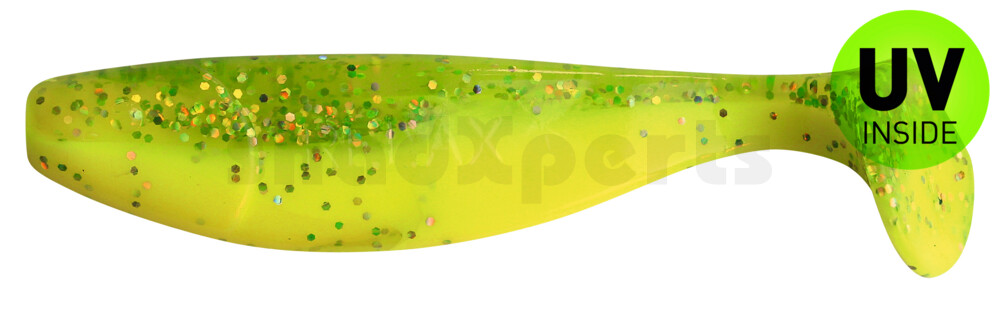 000310B034 Jankes 4" (ca. 11,0 cm) fluogelb  / fluogrün-Glitter