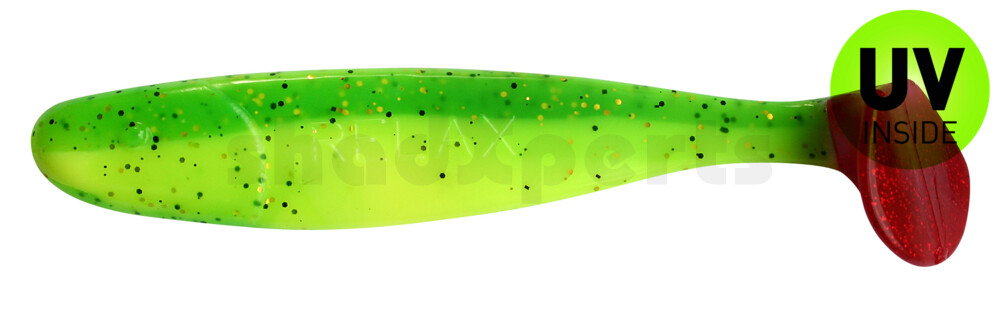 000316B002RT Jankes 6" (ca. 16,0 cm) fluogelb  / grün-Glitter / red tail