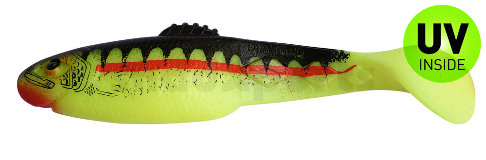 001410055Z Diamond Shad NATURE 3,5" (ca. 10,0 cm) fluogelb / Zander