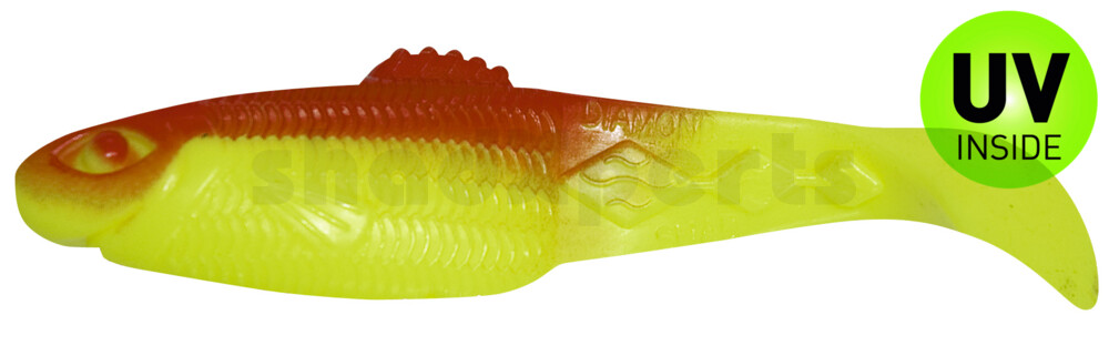 001413057 Diamond Shad 5" (ca. 13,5 cm) fluogelb / rot