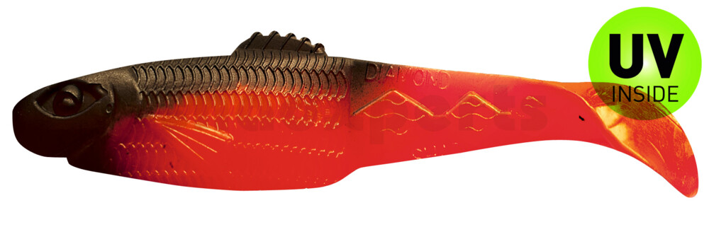 001413205 Diamond Shad 5" (ca. 13,5 cm) feuerrot / schwarz