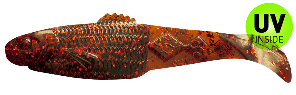 001413298 Diamond Shad 5" (ca. 13,5 cm) motoroil-rot-Glitter