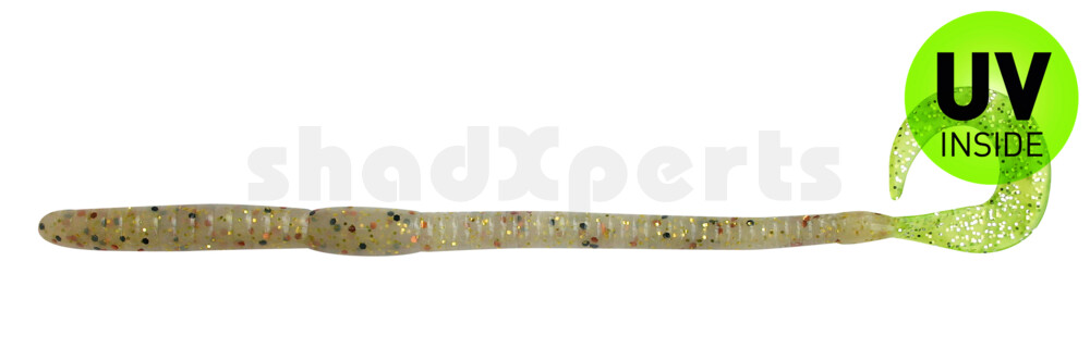 0021706 Ringgrub(Huchenzopftwister) 6" (ca. 16 cm) sand of desert/grün Glitter Tail