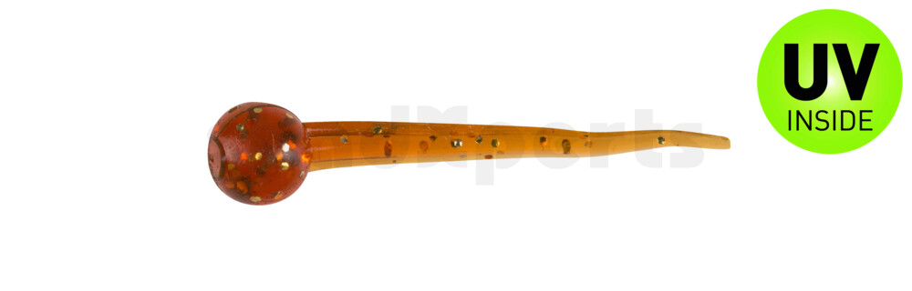 003703033 Sperm Worm 1" (ca. 3 cm) motoroil gold glitter