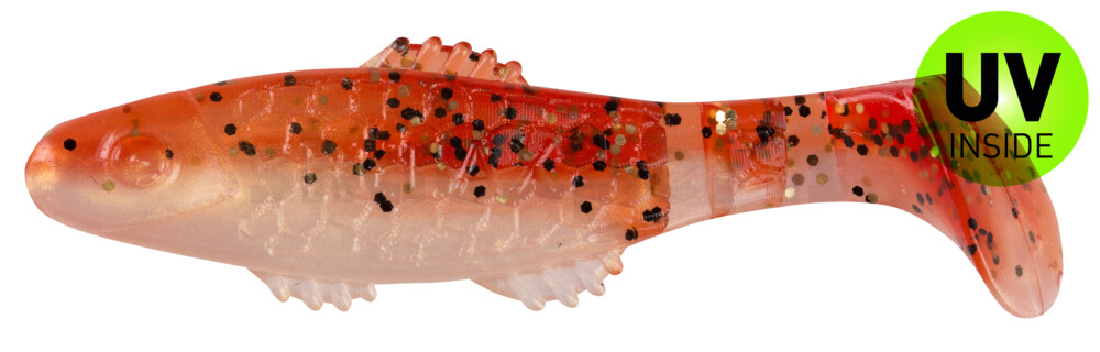 001008B023 Killer Shad 3" (ca. 8,0 cm) goldperl / motoroil Glitter