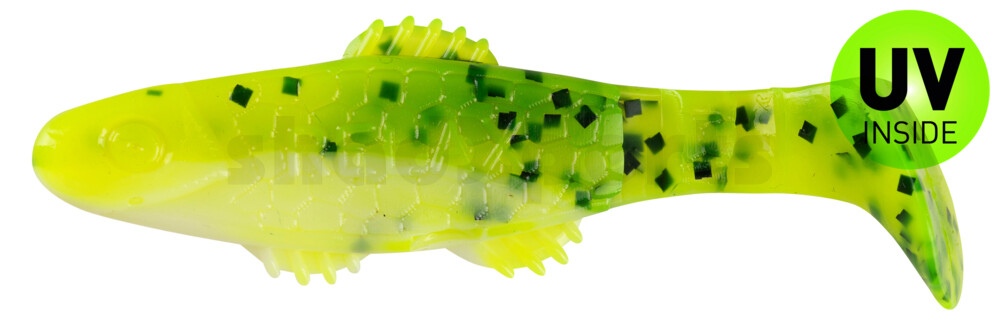 001008B045 Killer Shad 3" (ca. 8,0 cm) reinweiss / Baby Bass