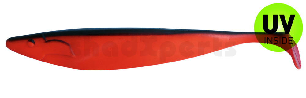 000430205 Megalodon 12" (ca. 30,0 cm) feuerrot / schwarz