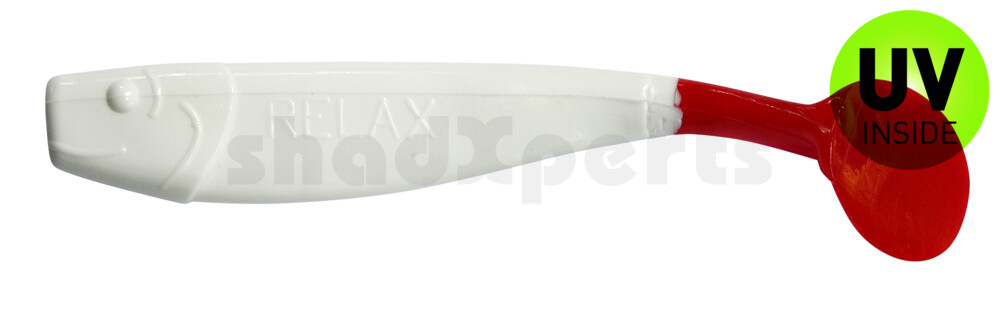 002011001RT King-Shad 4" (ca. 11,0 cm) reinweiss / Red Tail