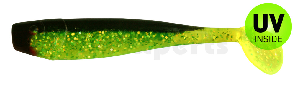 002011067 King-Shad 4" (ca. 11,0 cm) grün(chartreuse)glitter / schwarz